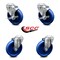 Service Caster 5 Inch Solid Polyurethane Wheel Swivel Bolt Hole Caster Set with 2 Brake SCC SCC-BH20S514-SPUS-2-TLB-2 - alternate 1